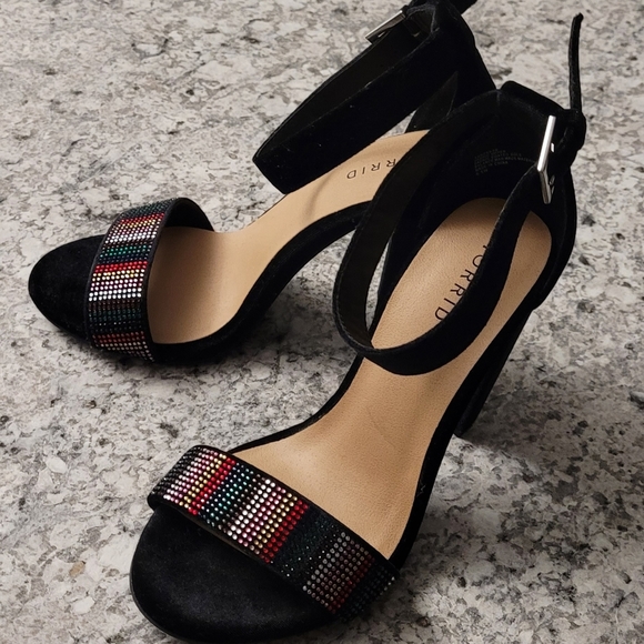 Torrid 8.5 Staci Velvet Rhinestone Heels - Picture 5 of 13